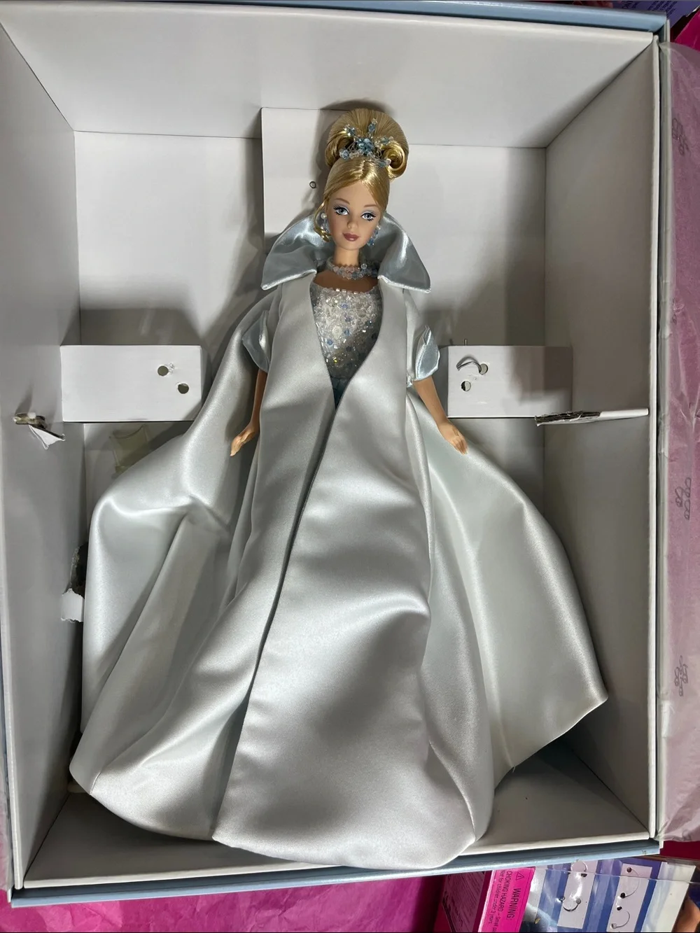 Mattel 1998 Crystal Jubilee Barbie Doll (#21923) Loose in box with stand